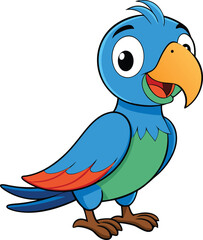 blue bird with a blank sign