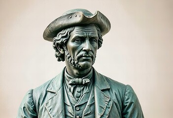 Colonial settler statue, high quality