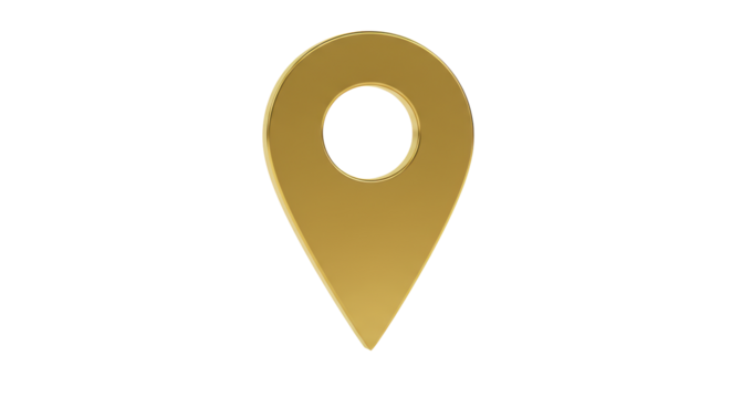 Isolated Location Pin Pointer Map Navigation
