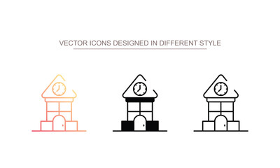 Block Building icon design with white background stock illustration