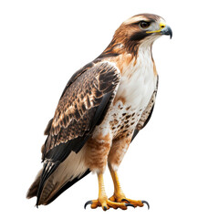 Fototapeta premium Majestic hawk perched on a branch in natural habitat during late afternoon sunlight