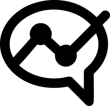 Chat bubble displays a data trend