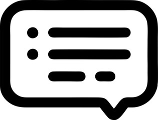 Message bubble Outline indicates text