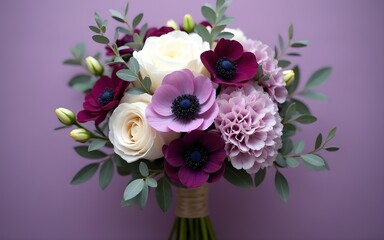 bouquet of white roses