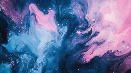 Cosmic Fluid Art  Abstract Galaxy Painting Texture