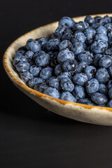 Fresh blueberry background. Blueberry Texture Close Blueberry Antioxidant Organic Superpeed Bowl Concept Healthy Nutrition