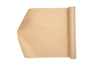 Sheet of baking paper isolated on white background