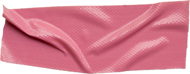 Pink adhesive sticky tape isolated on white background