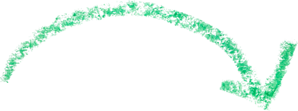 hand drawn arrow with green color crayon on white background - Powered by Adobe