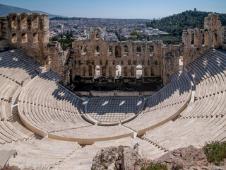 The Odeon of Herodes Atticus is a stone theatre structure located on the Acropolis of Athens, Greece