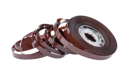 reel of magnetic tape, commonly used in older analog audio and video recording devices such as cassette tapes