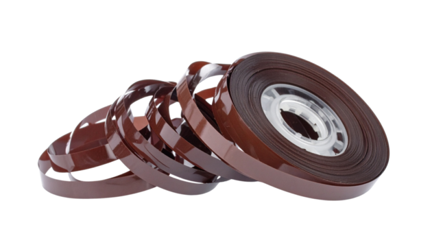 reel of magnetic tape, commonly used in older analog audio and video recording devices such as cassette tapes