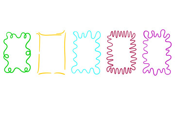 Hand Drawn Decorative Frames Set – Doodle Borders Collection.