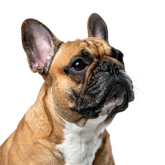 Fototapeta premium french bulldog wearing a red and white shirt