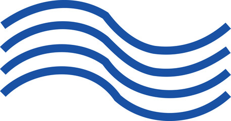Air , water waves line icon. Simple wind, breeze, outline signs, weather symbol isolated on transparent backgrounds, vector  with editable stroke. Various wave art design logo element.