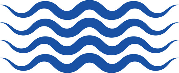 Air , water waves line icon. Simple wind, breeze, outline signs, weather symbol isolated on transparent backgrounds, vector  with editable stroke. Various wave art design logo element.