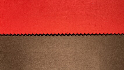 Two Textures Red And Brown Sharp Zigzag Edges Closeup Abstract Photo