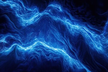 Obraz premium graphic design with flowing blue light rays and depth