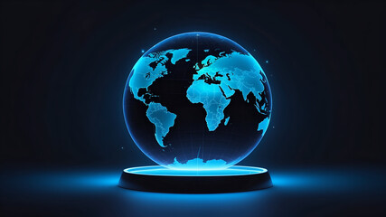 Stunning View of Earth Globe Floating in Space

