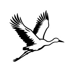 Silhouette of a stork
