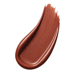 Fototapeta premium Rich brown cosmetic cream swatch with glossy finish, perfect for makeup applications and beauty products