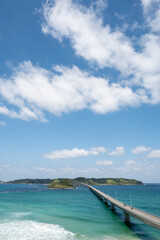 角島大橋、美しい海にかかる橋、山口県の絶景スポット