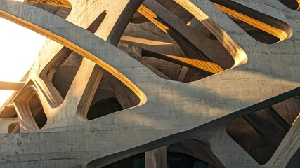 Modern Architectural Structure Detail in Sunlight