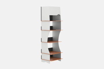 Display Stand Mockup Isolated On White Background. 3d illustration