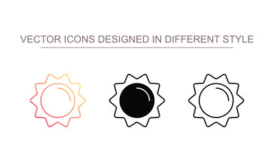 Sun icon design with white background stock illustration