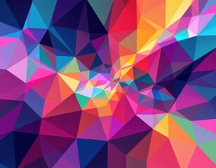 Fototapeta premium an intricate and mesmerizing digital illustration of offset quads forming abstract geometric shapes in vibrant colors