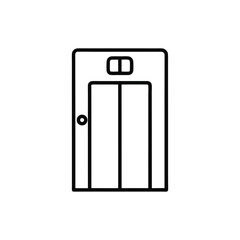 closed door isolated on white background