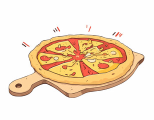 Vector Pizza Illustration - Cartoon Illustrations