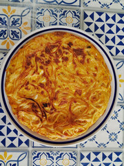 Pasta omelette typical southern Italian food