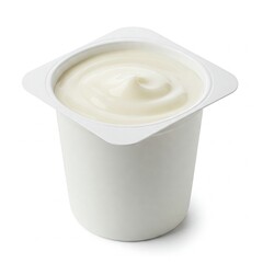 Yogurt Cup Mockup Isolated on White Background