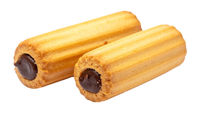 Golden pastry cookies isolated on white Png