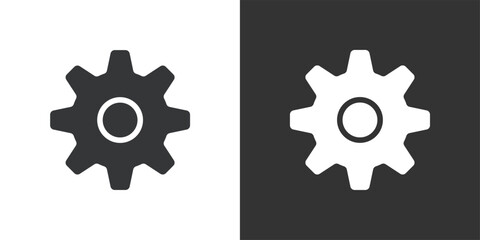 Gear icon. Solid glyph series icon