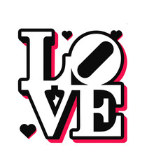 Calligraphic love heart sign. Vector Romantic illustration symbol join, passion and wedding. Calligraphy Design flat element of valentine day. Template for t-shirt, card, invitation
