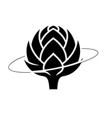 Fresh artichoke with green leaves on a transparent background
