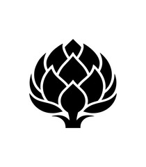 Fresh artichoke with green leaves on a transparent background
