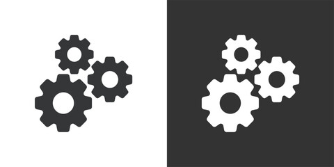 Gear icon. Solid glyph series icon