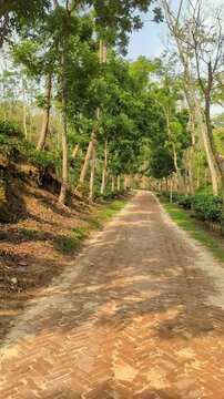 A beautiful natue and amazing 4k sceanary. River, highway, hills and rainy roads. Somewhere in Bangladesh.