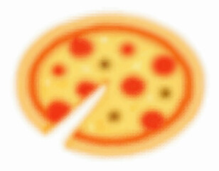 Cheesy Pizza  – Hand Drawn Food Vector