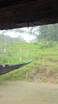A beautiful natue and amazing 4k sceanary. River, highway, hills and rainy roads. Somewhere in Bangladesh.