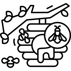 Bee Hive Icon Vector Element