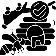 Bee Cookie Icon Vector Element