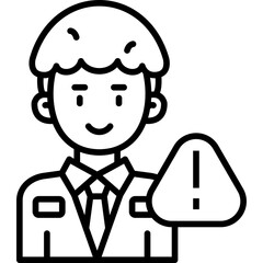 User Warning Icon Vector Element