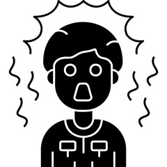 Frighten Icon Vector Element