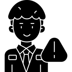 User Warning Icon Vector Element
