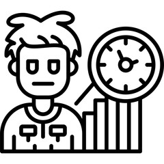 Time Management Icon Vector Element