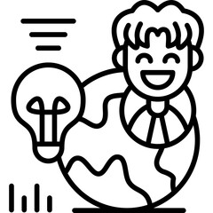 Worldwide Icon Vector Element